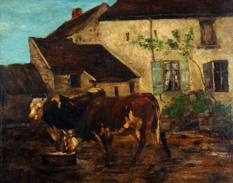 Farmyard near Étretat - Gustave Courbet