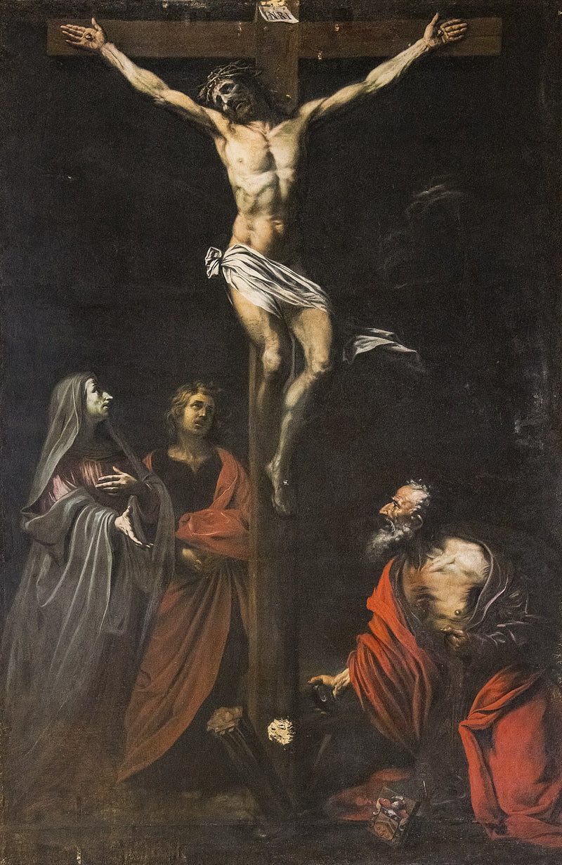 Crucifixion with the Virgin, Saint John, and Saint Jerome - Jusepe de Ribera