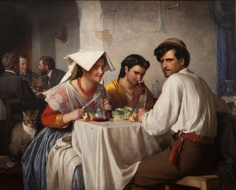 In a Roman Osteria - Carl Heinrich Bloch