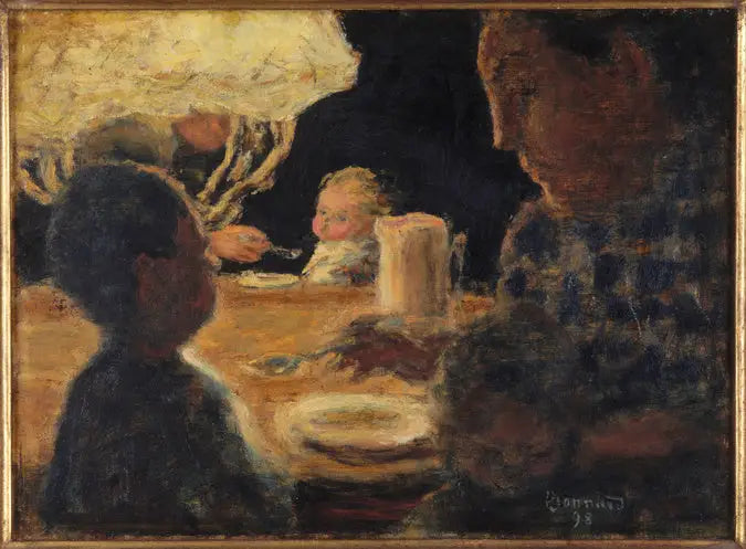 Breakfast Under the Lamp - Pierre Bonnard