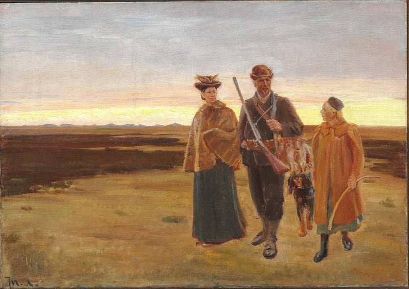 Back from the hunt. Studying. - Michael Peter Ancher