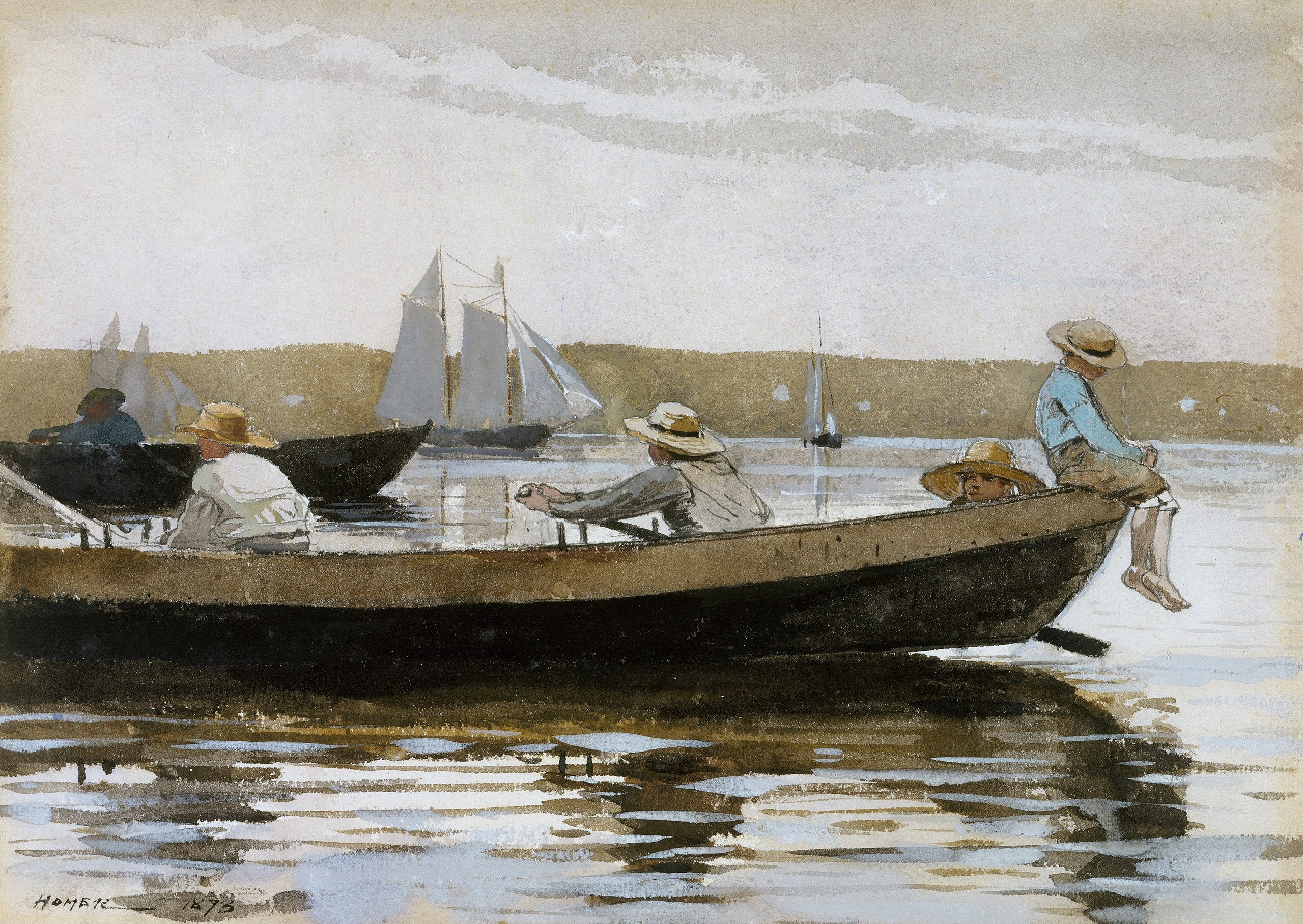 Des garçons dans une doris - Winslow Homer