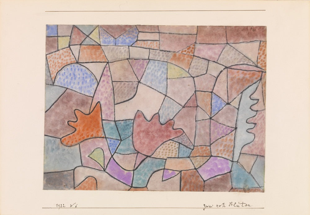Two Red Flowers (Zwei rote Blüten) - Paul Klee