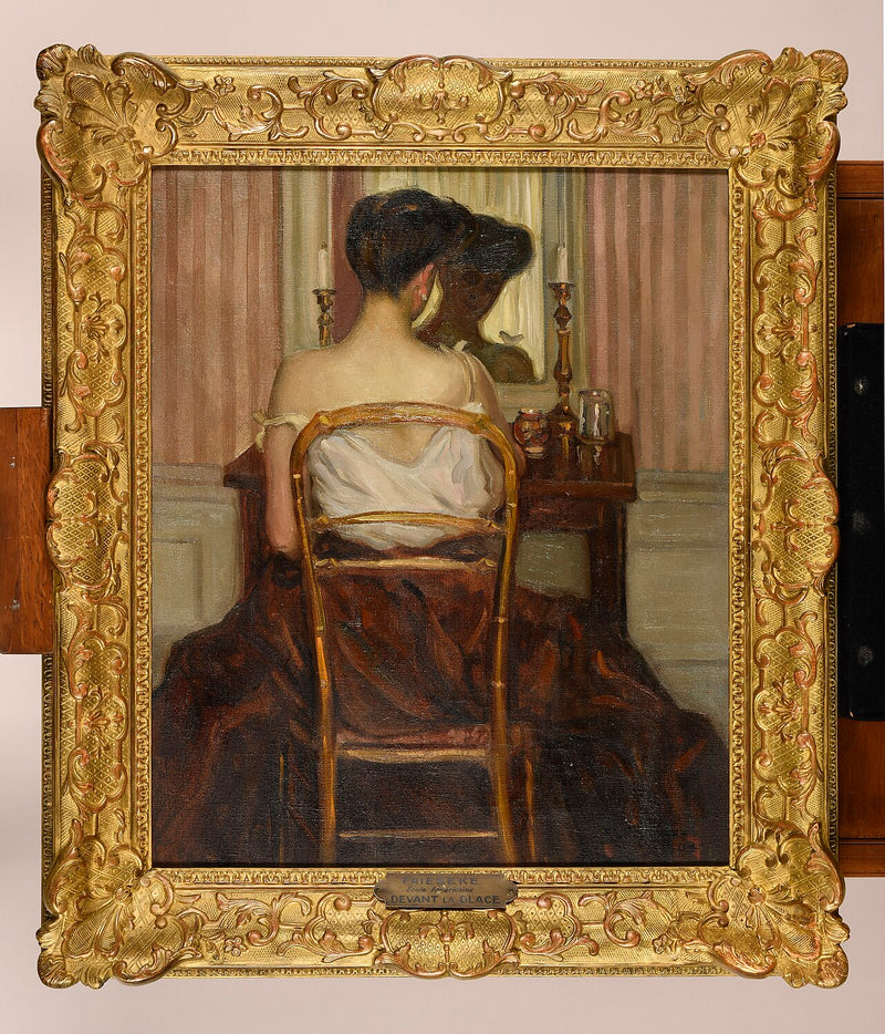 In front of the mirror - Frederick Carl Frieseke