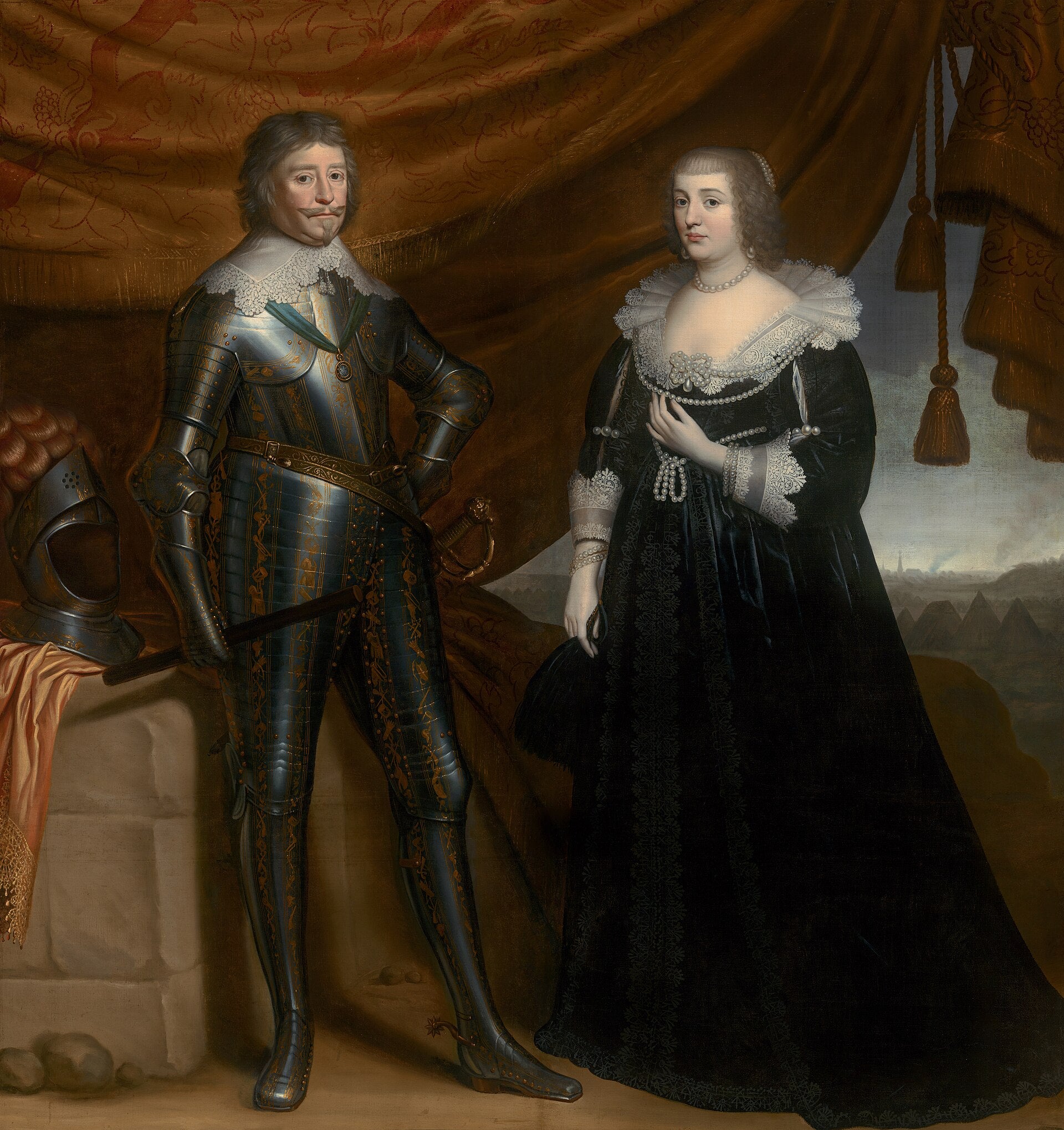 Double portrait de Frederik Hendrik (1584-1647) et d’Amalia de Solms-Braunfels (1602-1675) - Gerrit van Honthorst