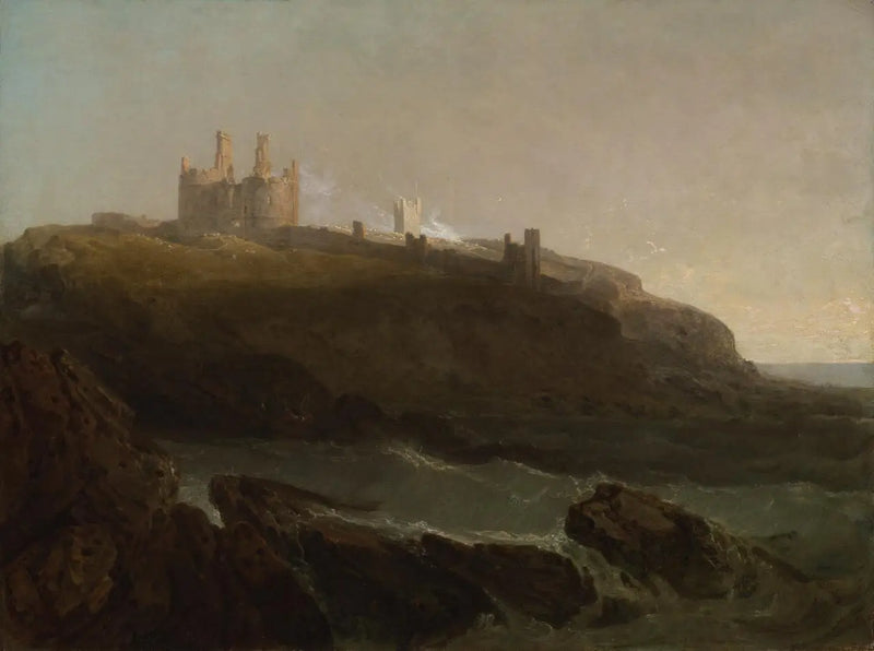 Dunstanburgh Castle, north-east coast of Northumberland, sunrise after a squally night - J. M. W. Turner
