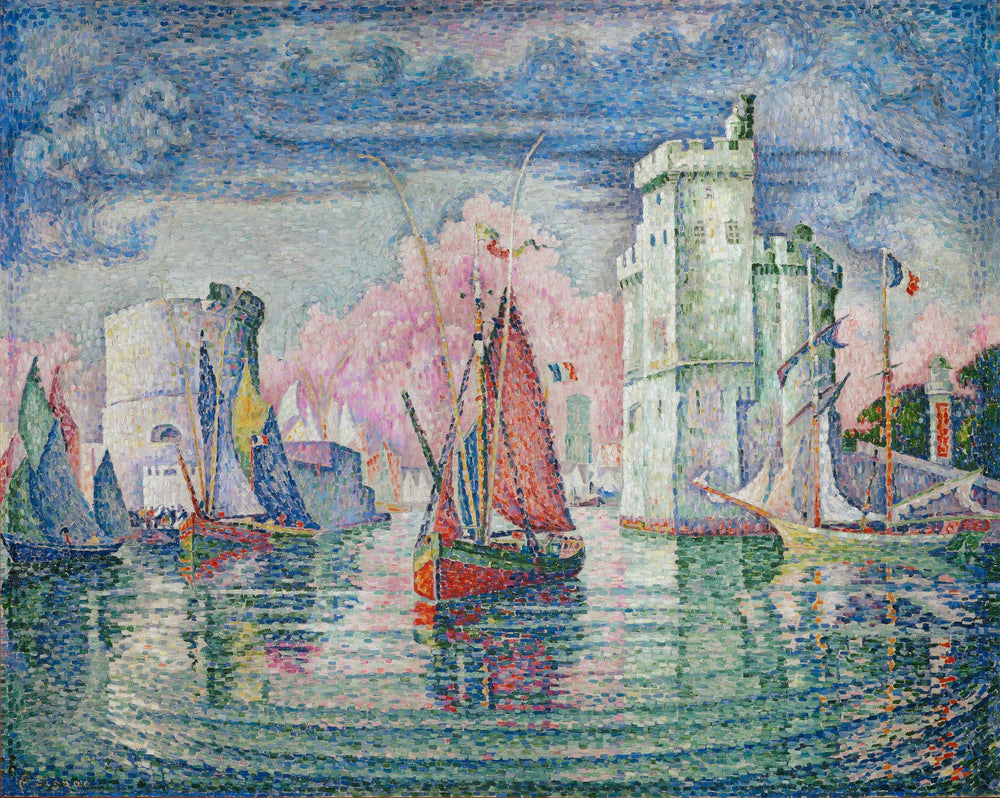 Reproduction du tableau « Entrée du port de La Rochelle - Paul Signac » par Alpha Reproduction en peinture à l’huile