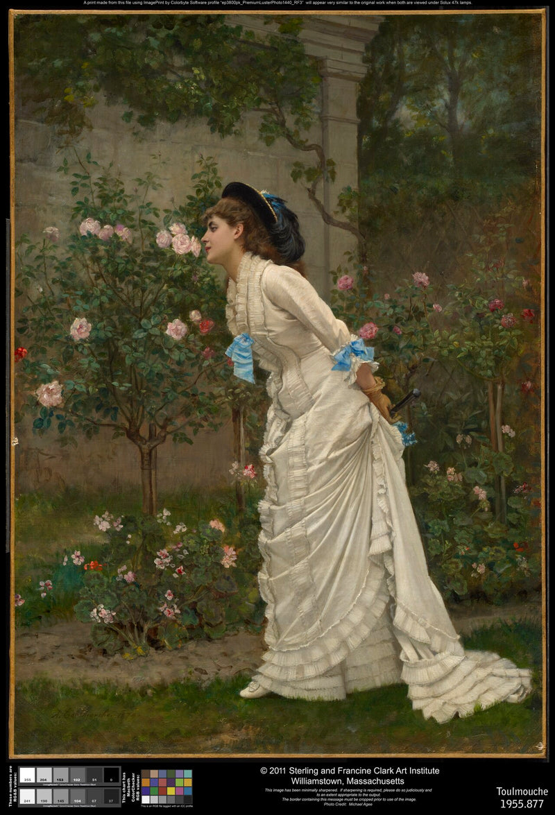 Femme et roses - Auguste Toulmouche