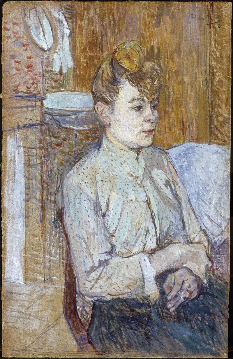 Woman Smoking a Cigarette - Henri de Toulouse-Lautrec