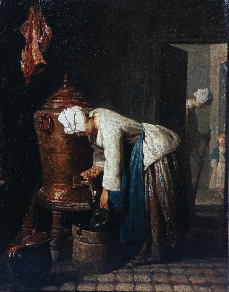 Woman drawing water from the well - Jean Siméon Chardin