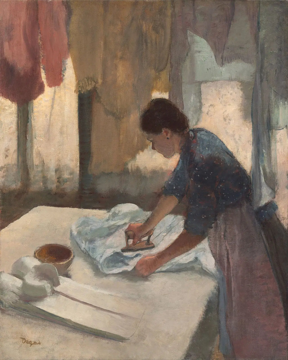 Reproduction du tableau « Femme repassant - Edgar Degas » par Alpha Reproduction en peinture à l’huile