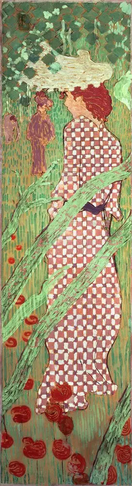 Women in the Garden: Woman in the Checked Dress - Pierre Bonnard