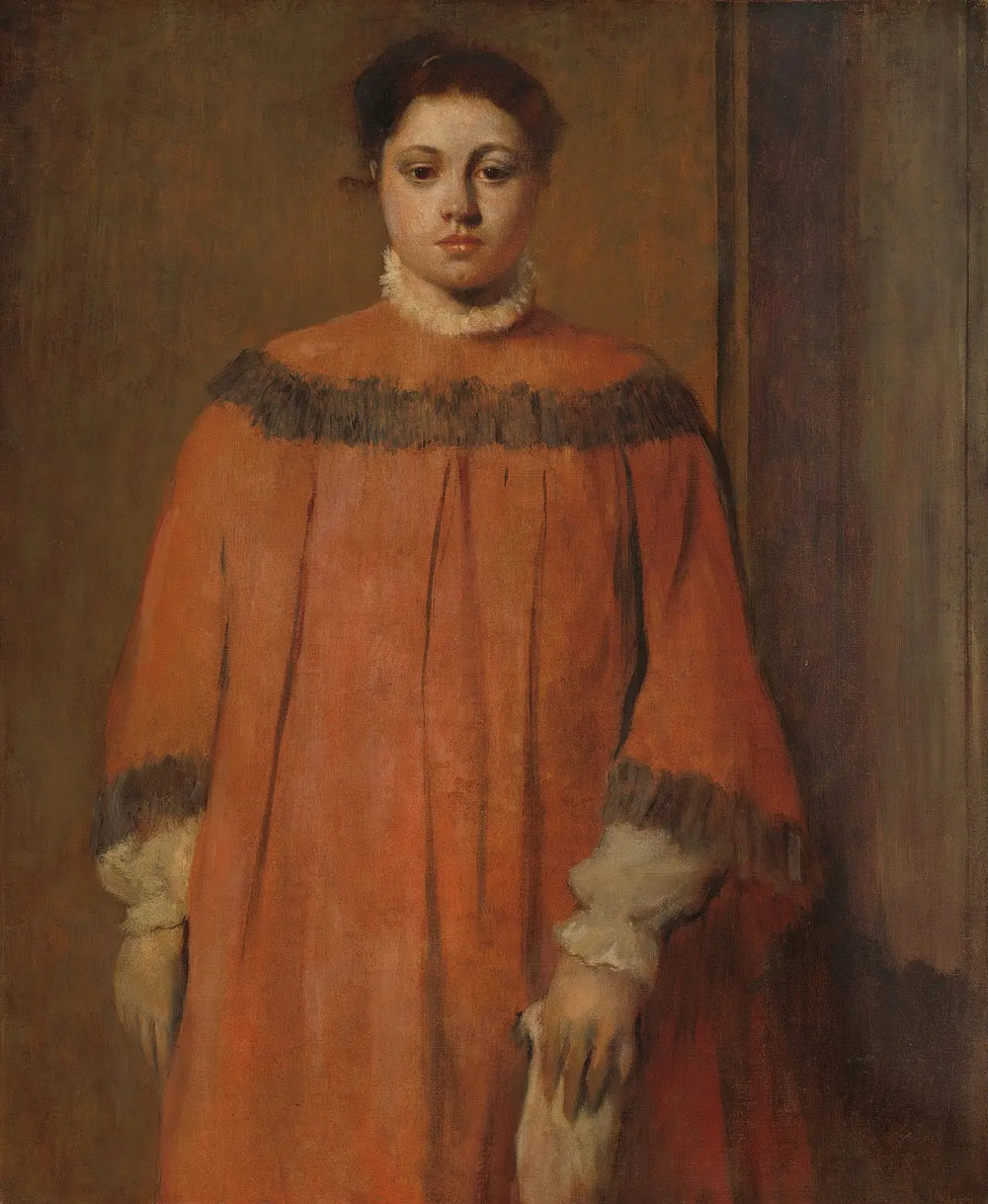Reproduction du tableau « Fille en rouge - Edgar Degas » par Alpha Reproduction en peinture à l’huile