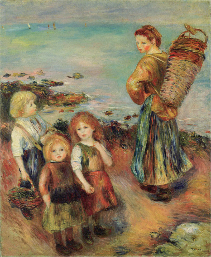 Girls at the Mussel Fishing - Pierre-Auguste Renoir