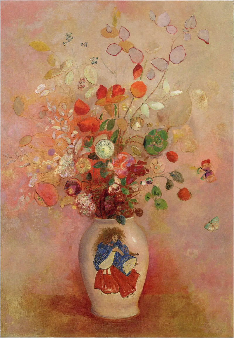 Flowers in a Japanese vase - Odilon Redon