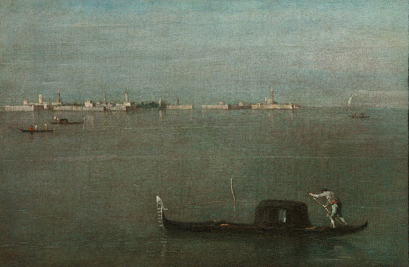 Gondolas on the lagoon - Francesco Guardi