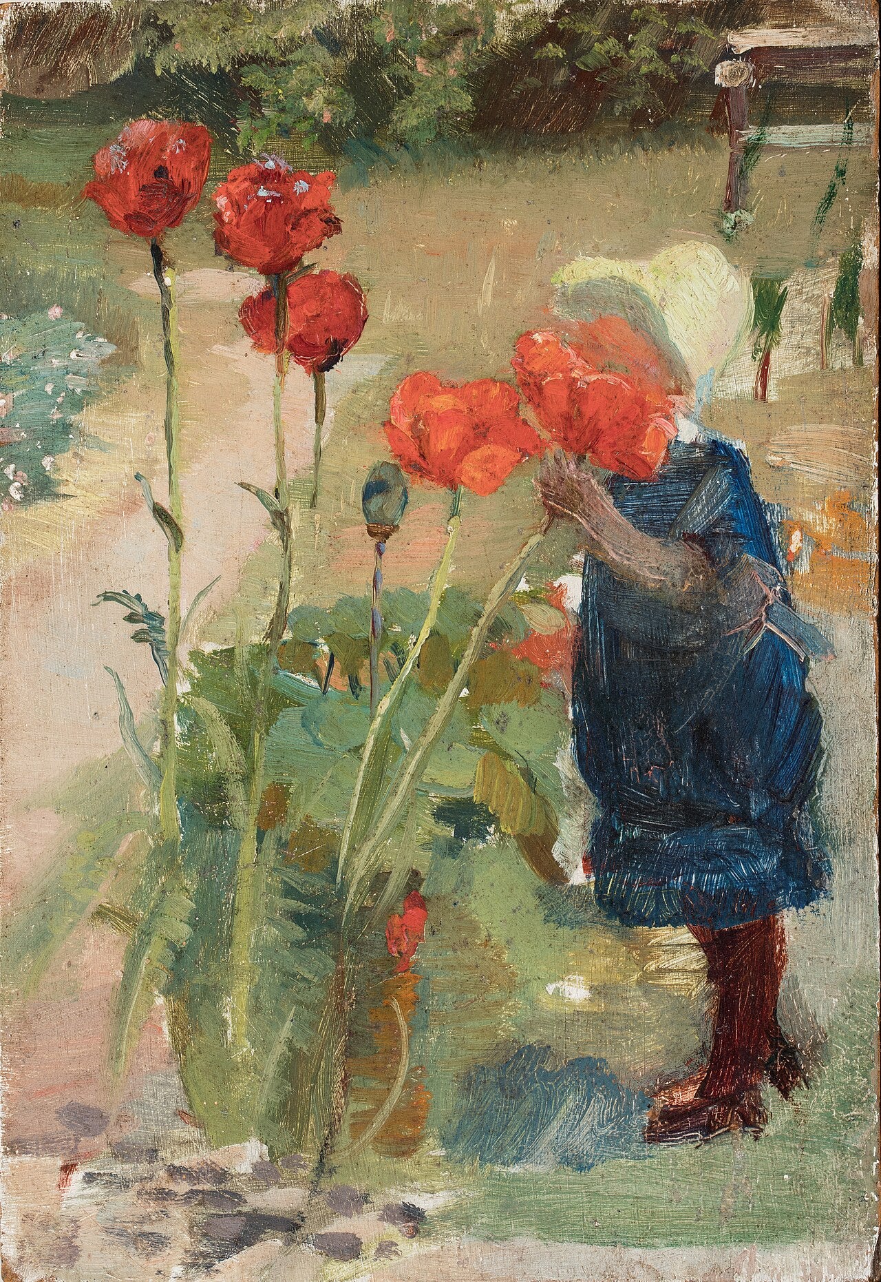 Helga in the Poppies - Michael Peter Ancher