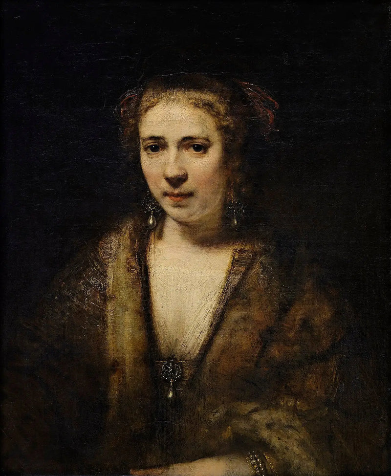 Hendrickje Stoffels in a Velvet Beret - Rembrandt