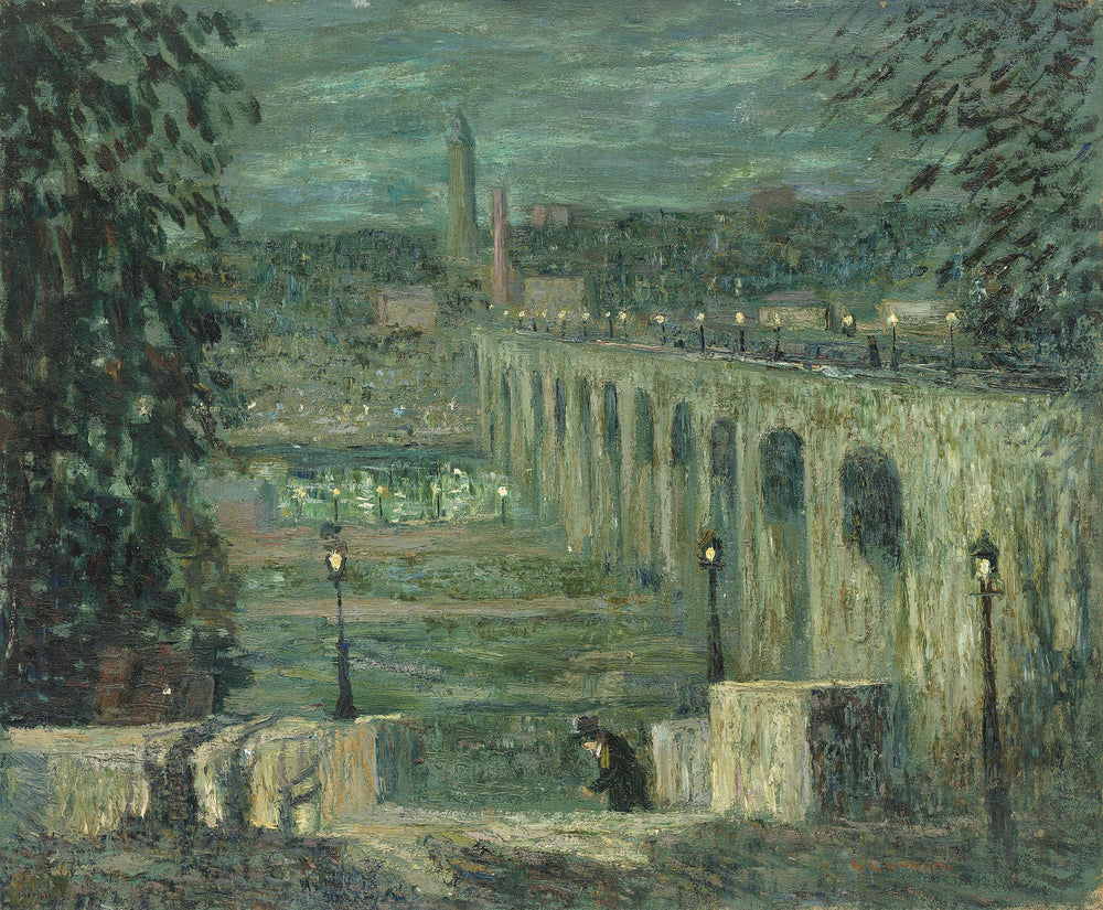 High Bridge la nuit, New York - Ernest Lawson