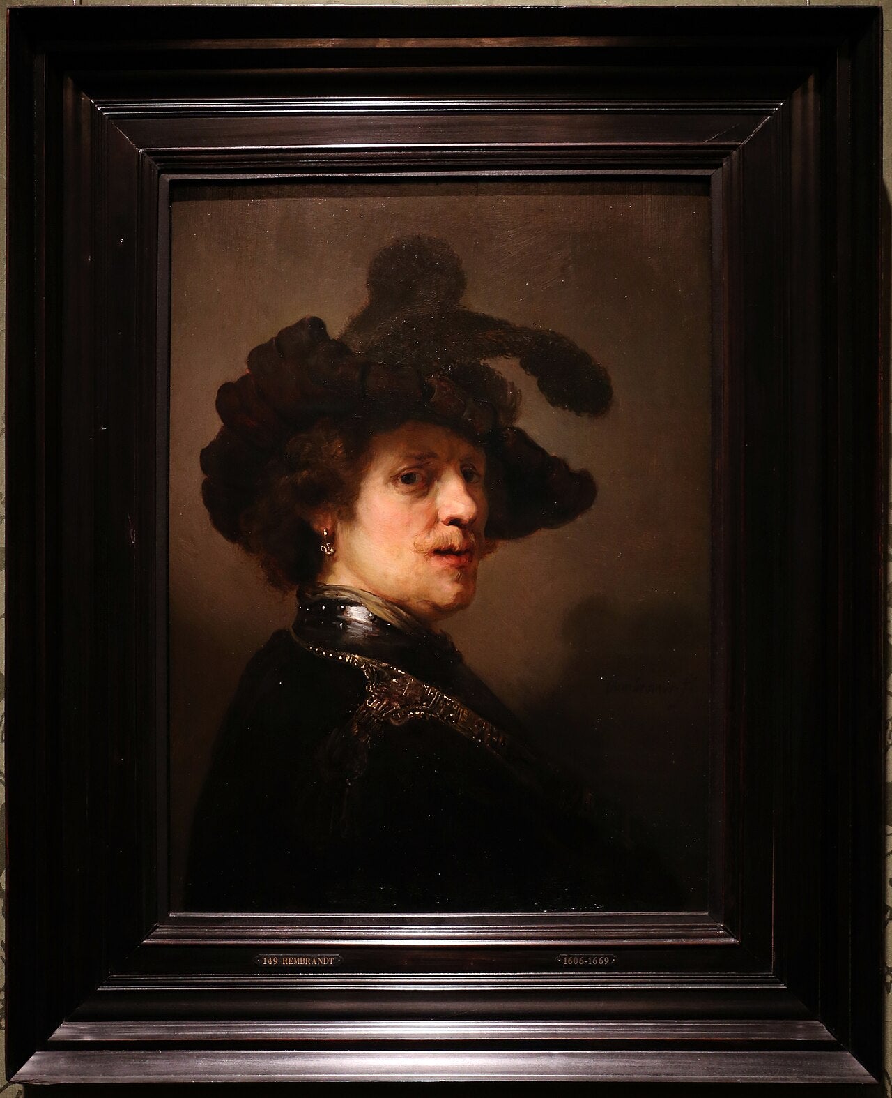 Man with Feathered Hat - Rembrandt