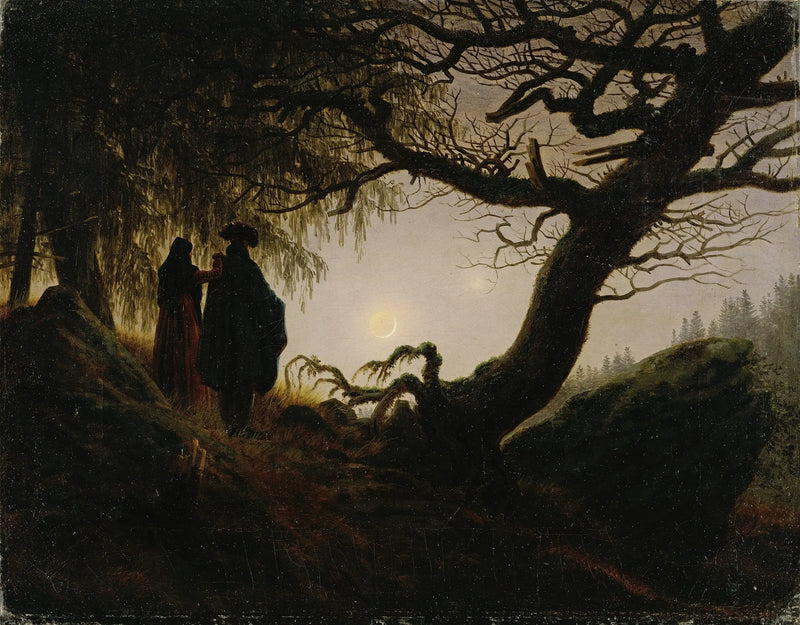 Man and Woman Contemplating the Moon - Caspar David Friedrich