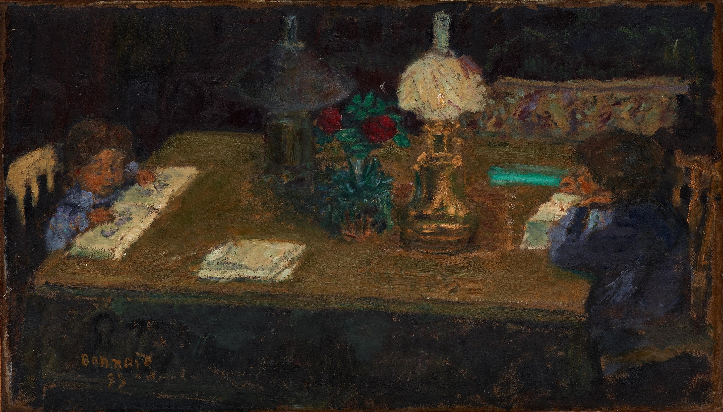 Reproduction du tableau « Intérieur: Les enfants Terrasse - Pierre Bonnard » par Alpha Reproduction en peinture à l’huile