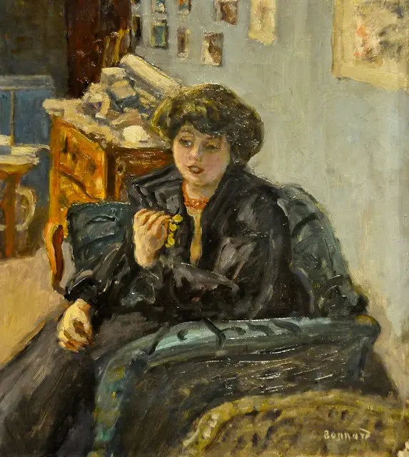 Young Woman in an Interior - Pierre Bonnard
