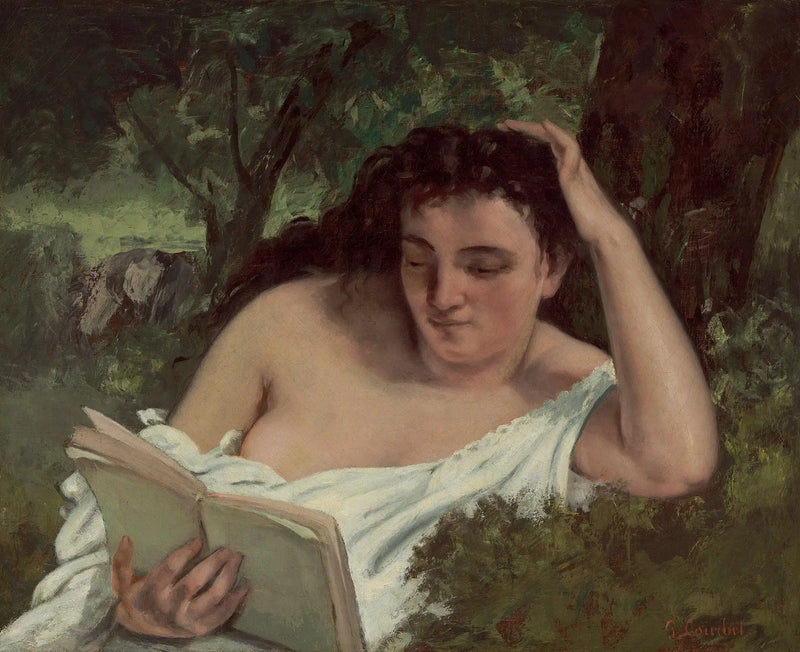 Young woman reading - Gustave Courbet