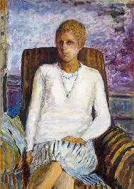 Young Girl in a White Bodice (Mlle Leïla Claude Anet) - Pierre Bonnard