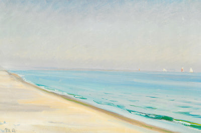 Summer day in Skagen Sønderstrand. (Michael Ancher) - Michael Peter Ancher