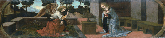 Reproduction du tableau « L'Annonciation - Léonard de Vinci » par Alpha Reproduction en peinture à l’huile