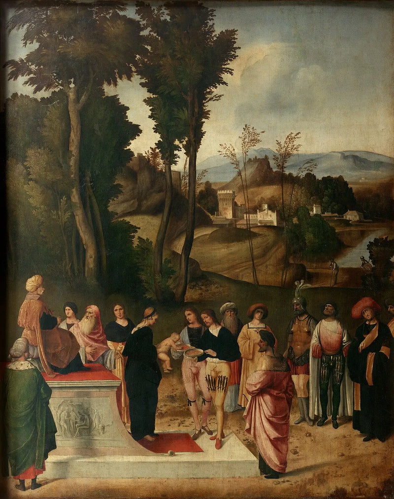 The Trial by Fire of Moses - Giorgione
