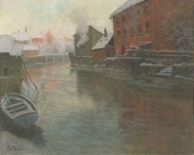 Winter by the canal - Frits Thaulow