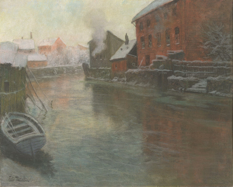 Winter by the canal - Frits Thaulow