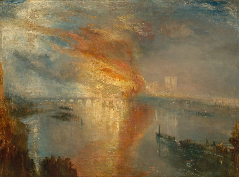 The Fire of the House of Lords and Commons, October 16, 1834 - J. M. W. Turner
