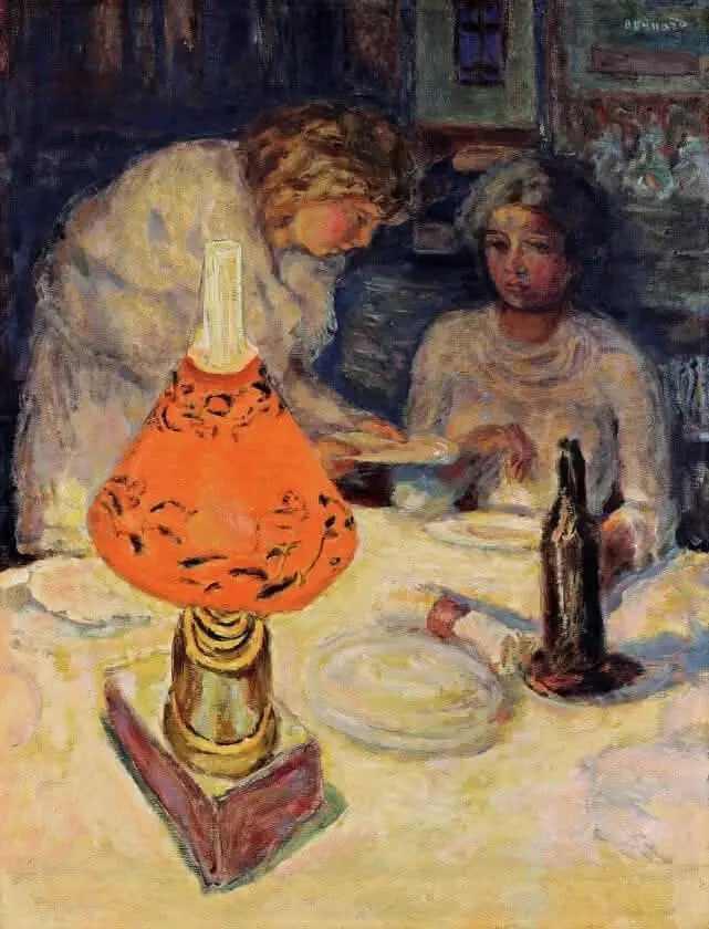 The orange lampshade - Pierre Bonnard