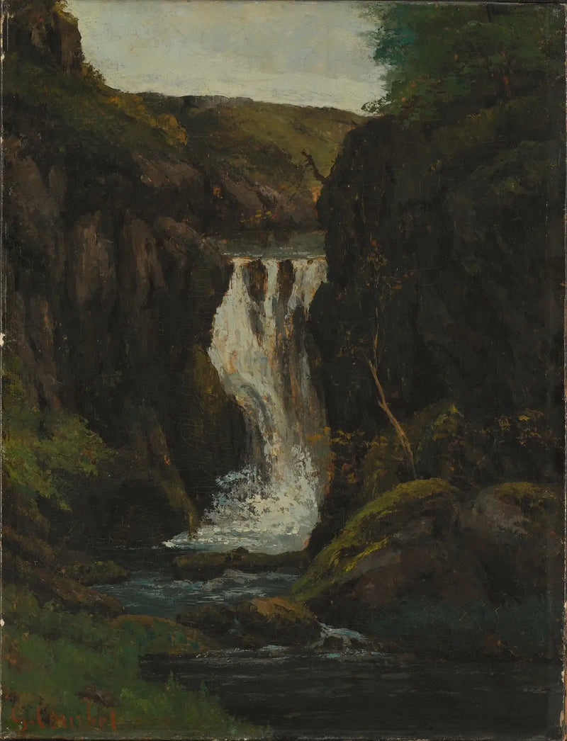 The Waterfall - Gustave Courbet