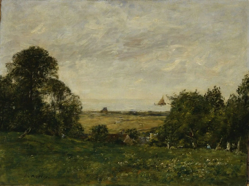 The Coast near Trouville, view from the heights - Eugène Boudin
