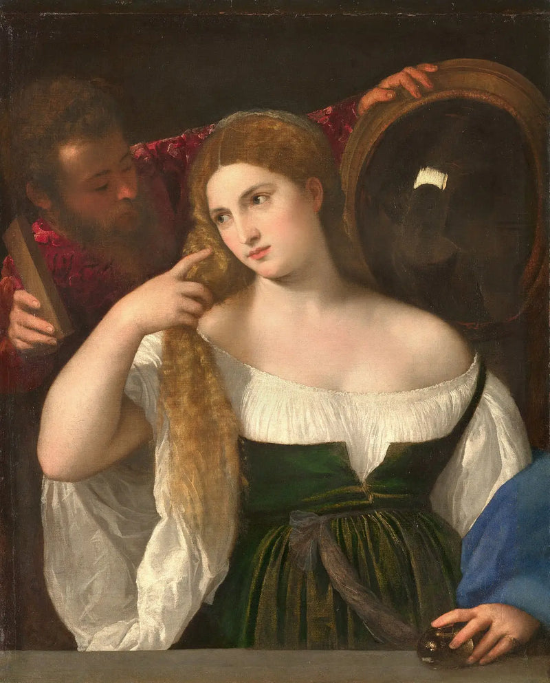 The Woman with the Mirror - Titian