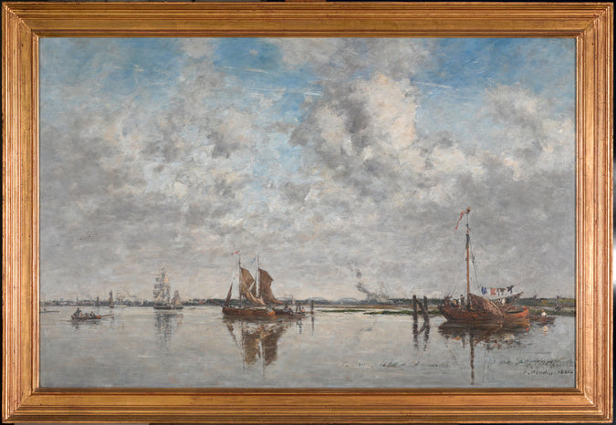The Meuse at Rotterdam - Eugène Boudin