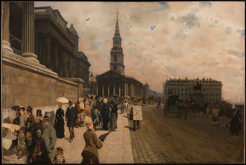 The National Gallery and Saint Martin's Church (London) - Giuseppe De Nittis