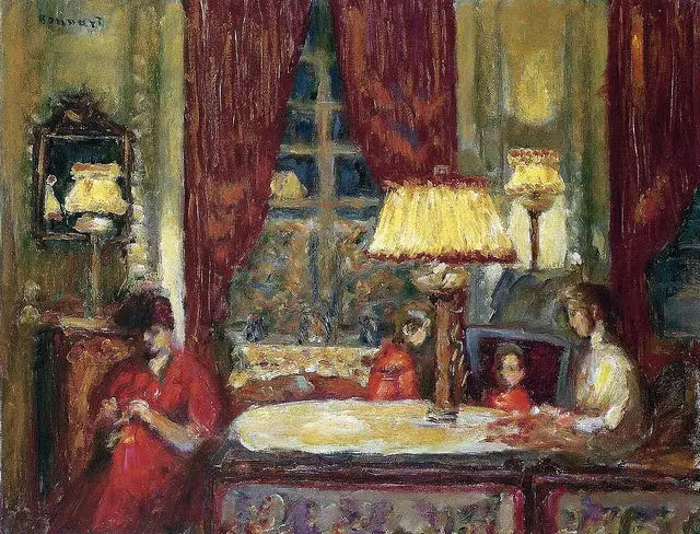 The Evening Under the Lamps - Pierre Bonnard