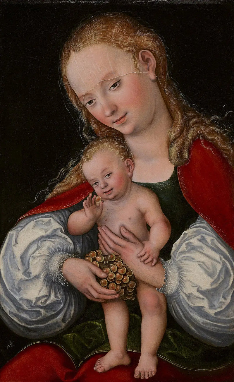 The Virgin and Child with Grapes - Lucas Cranach the Elder