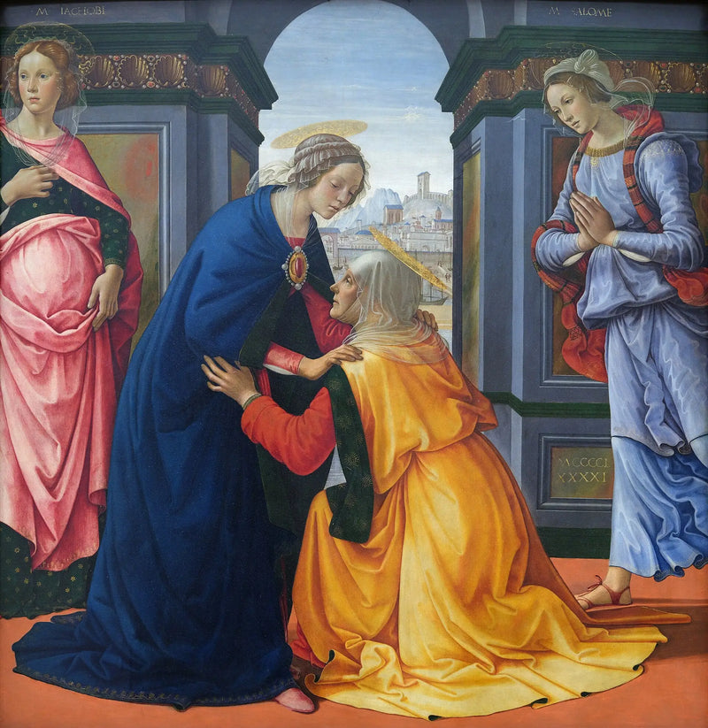 The Visitation with Mary Magdalene and Mary Salome - Domenico Ghirlandaio