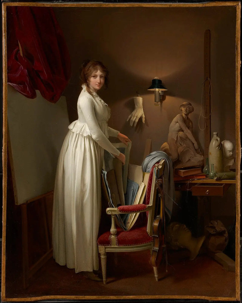The artist's wife in her studio - Louis-Léopold Boilly
