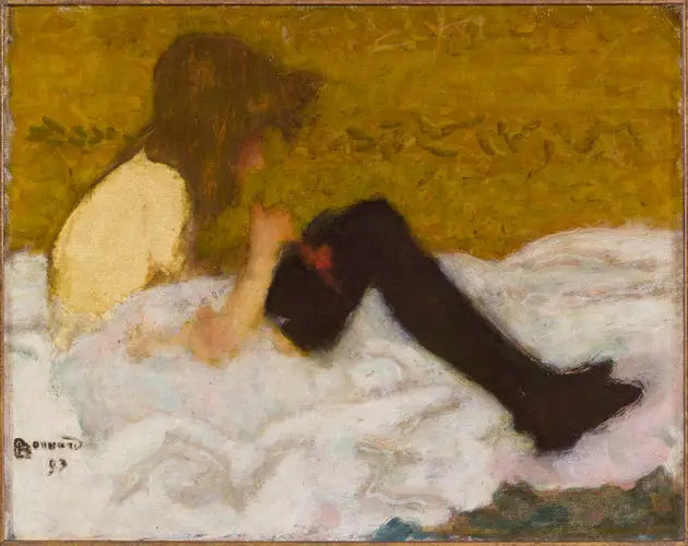 The Young Girl with Black Stockings - Pierre Bonnard