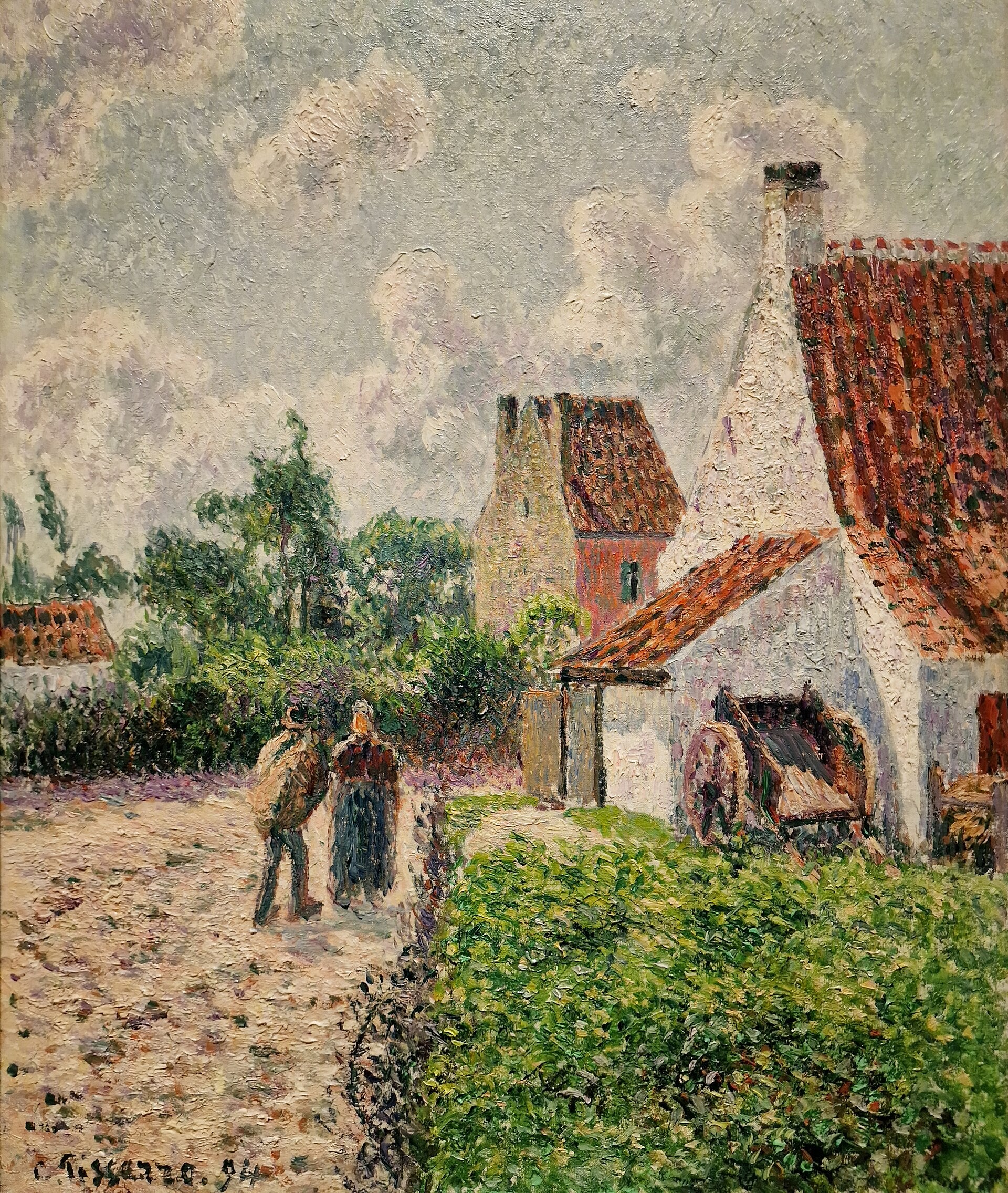 Reproduction du tableau « La maison rose à Knokke - Camille Pissarro » par Alpha Reproduction en peinture à l’huile