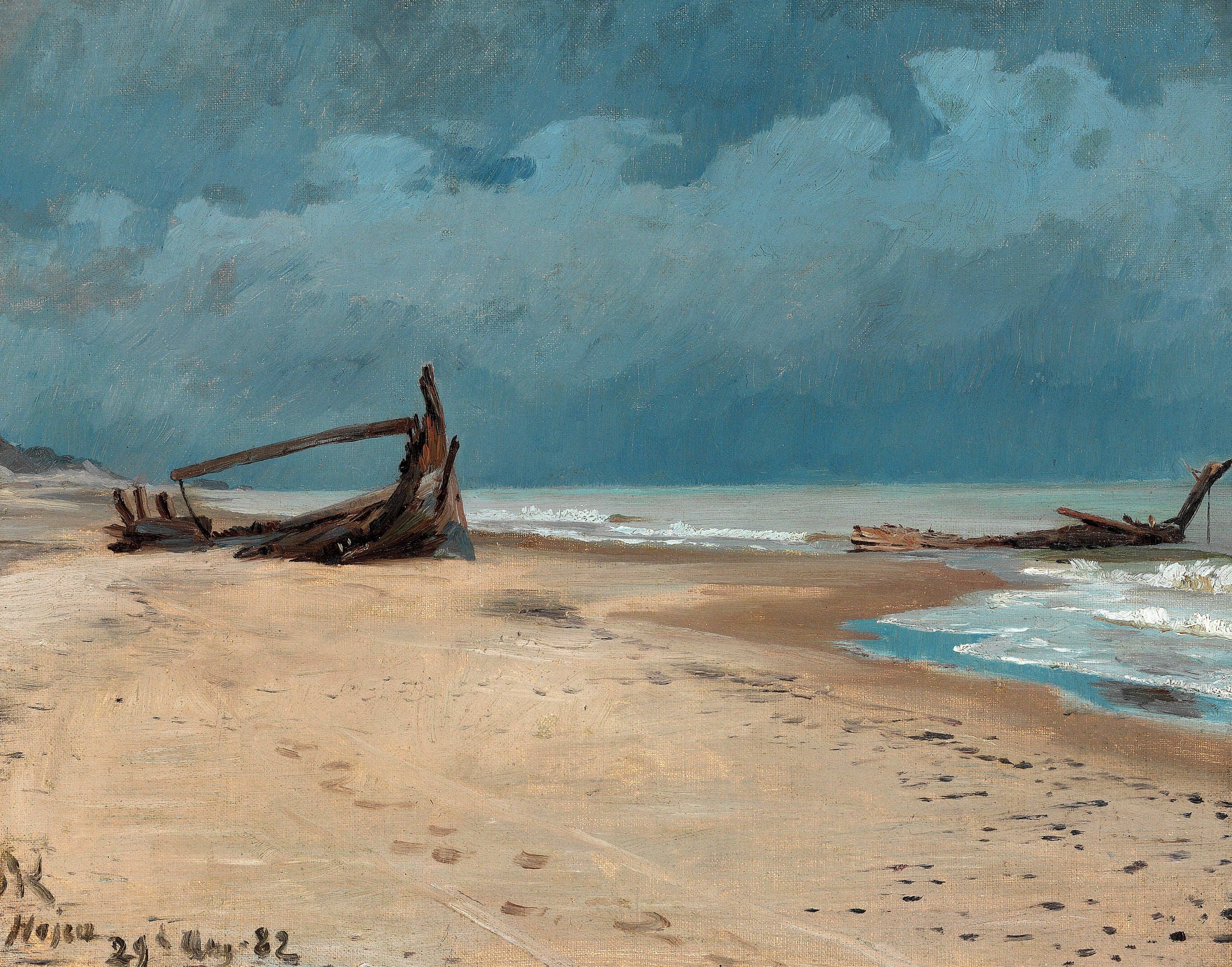 The Beach at Højen. - Peder Severin Krøyer