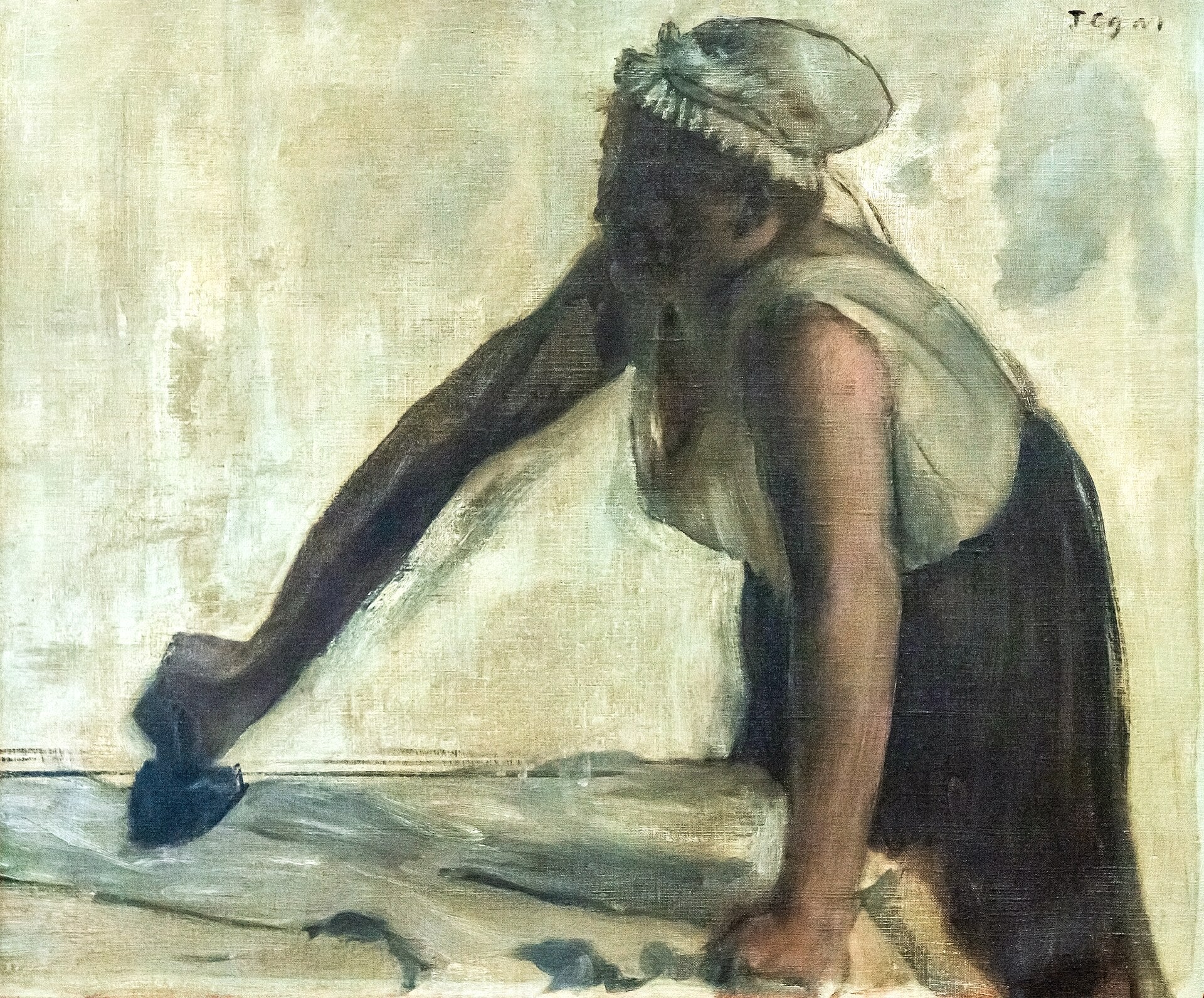 The Laundress in Backlight - Edgar Degas