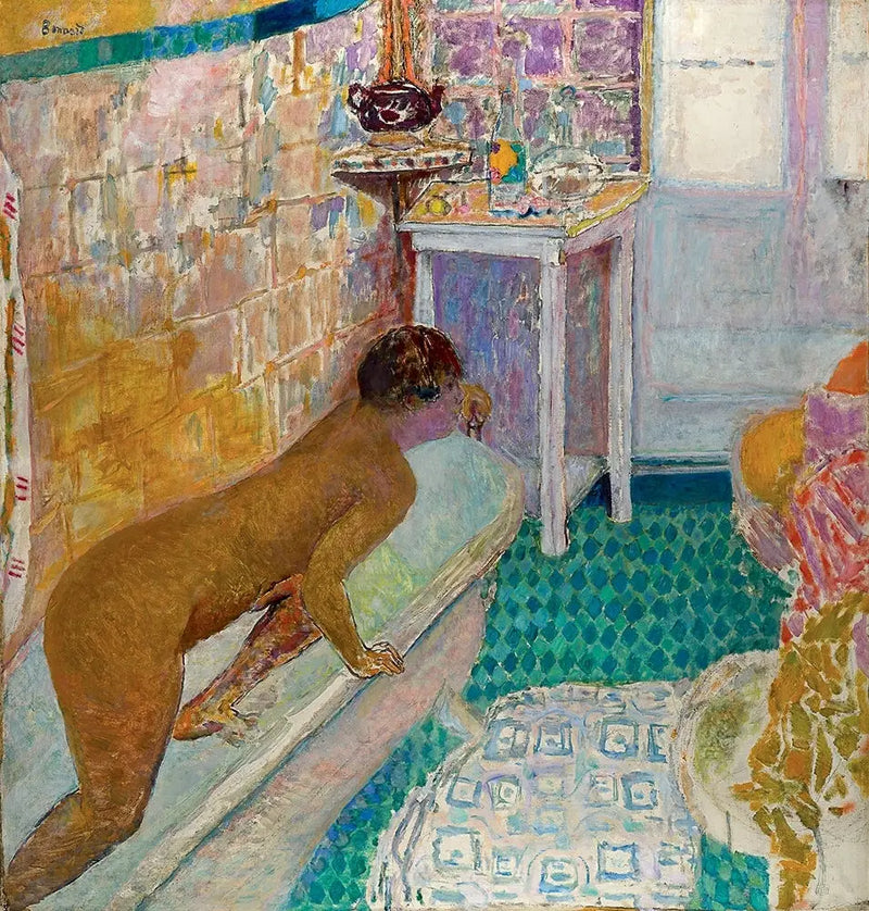 The Exit from the Bathtub - Pierre Bonnard